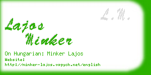 lajos minker business card